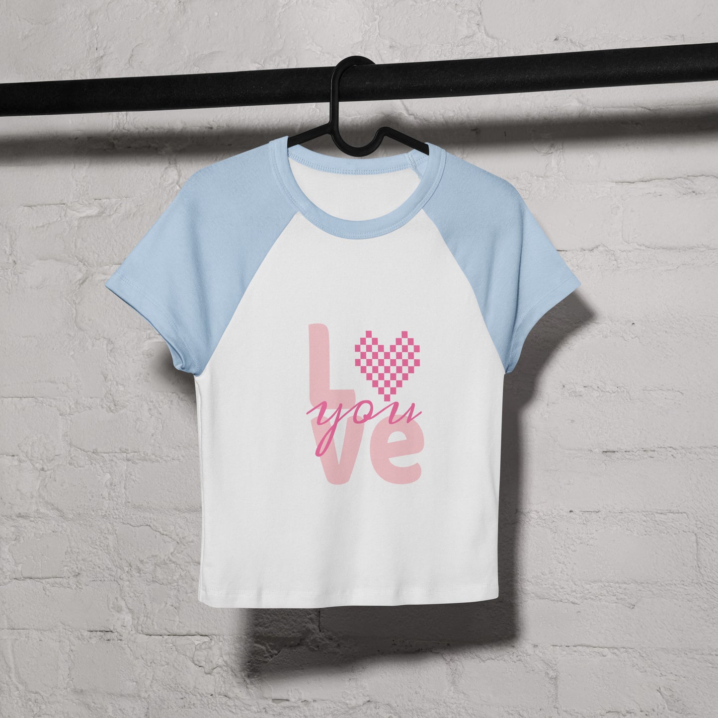 Women’s micro rib raglan baby tee - GG Happy