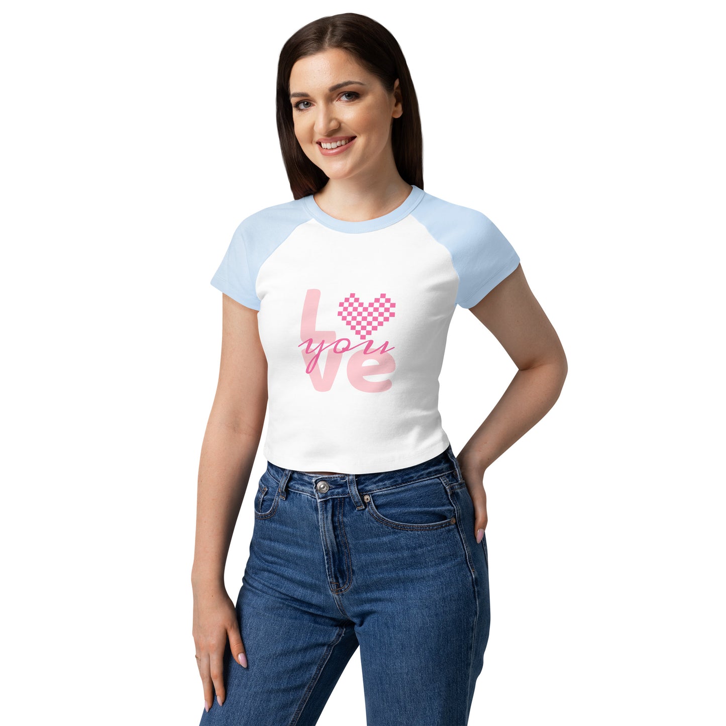 Women’s micro rib raglan baby tee - GG Happy