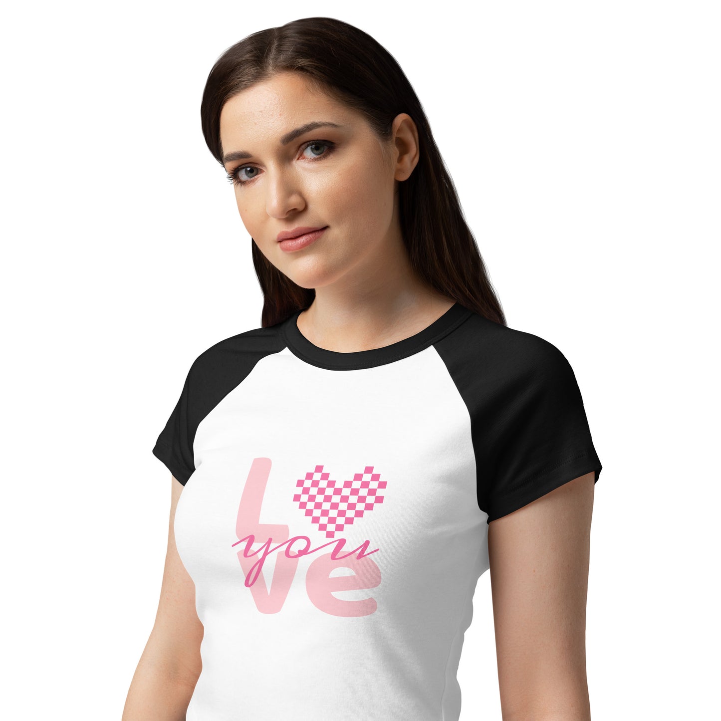 Women’s micro rib raglan baby tee - GG Happy