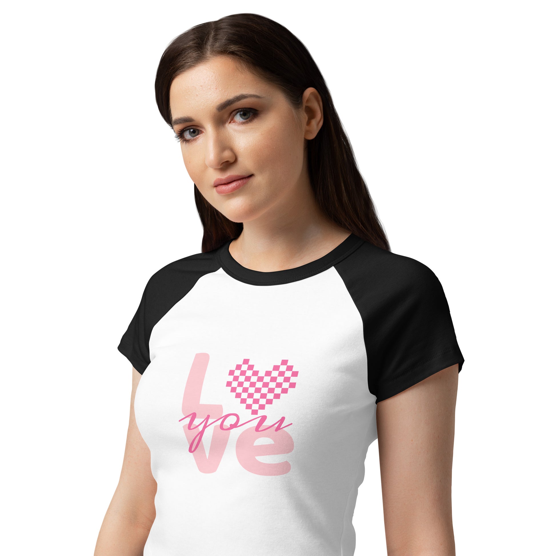 Women’s micro rib raglan baby tee - GG Happy