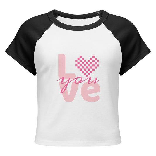 Women’s micro rib raglan baby tee - GG Happy