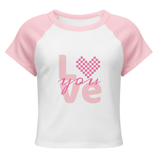 Women’s micro rib raglan baby tee - GG Happy